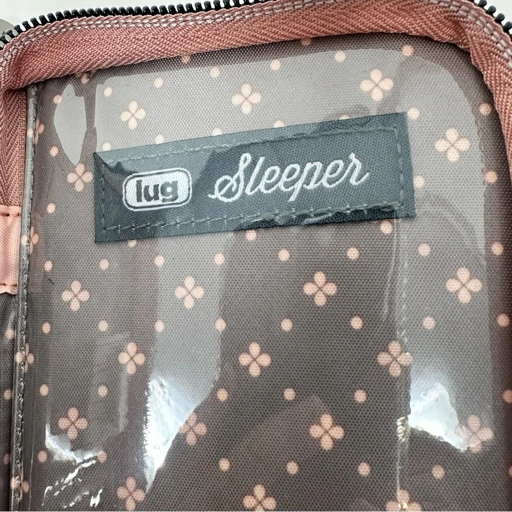 Lug Sleeper Convertible Travel Makeup Brush Holder Camo Pink Gray